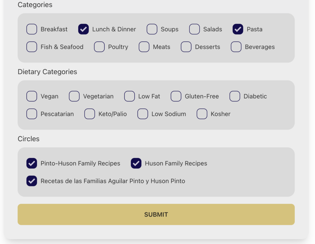 A menu with several different types of food.